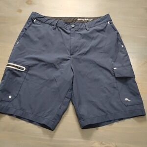 Tommy Bahama Shorts Men's 33" Navy Island Zone Cargo Performance Quick Dry 10"
